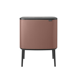 BO SATIN TAUPE DOKUNMATİK ÇÖP KUTUSU 11+23L - 1