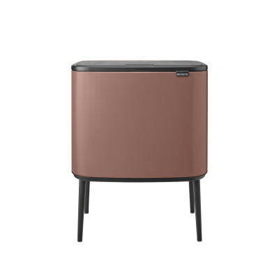 BO SATIN TAUPE DOKUNMATİK ÇÖP KUTUSU 11+23L - 1