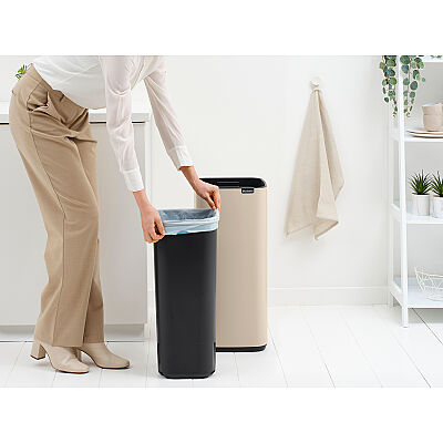 BO SOFT BEIGE DOKUNMATİK ÇÖP KUTUSU 30L - 4