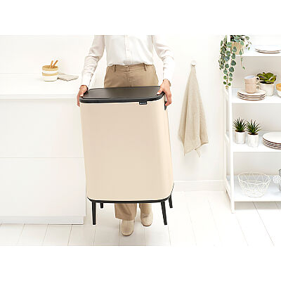 BO SOFT BEIGE HI DOKUNMATİK ÇÖP KUTUSU 60L - 3