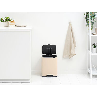 BO SOFT BEIGE PEDALLI ÇÖP KUTUSU 12L - 3