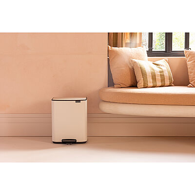 BO SOFT BEIGE PEDALLI ÇÖP KUTUSU 12L - 6