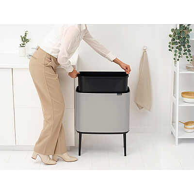 BO SOFT GREY DOKUNMATİK ÇÖP KUTUSU 36L - 3