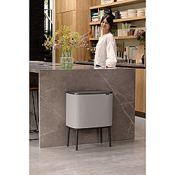 BO SOFT GREY PEDALLI ÇÖP KUTUSU 36L - BRABANTIA (1)
