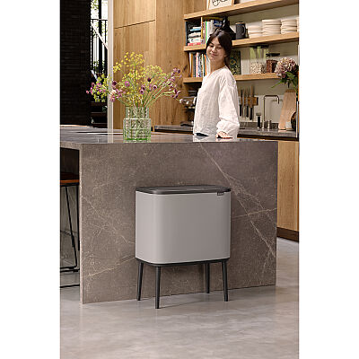 BO SOFT GREY DOKUNMATİK ÇÖP KUTUSU 36L - 2
