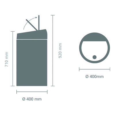 BRILLIANT STEEL DOKUNMATİK ÇÖP KUTUSU 60L - 3