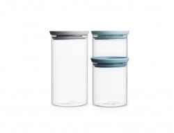 Brabantia - CAM SAKLAMA KAVANOZU 3LÜ SET 0.3-0.7-1.1LT (1)