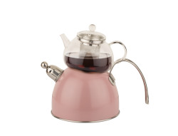 Tantitoni - CHEF NATURE PEMBE DÜDÜKLÜ ÇAYDANLIK TK. 980ML 2300ML
