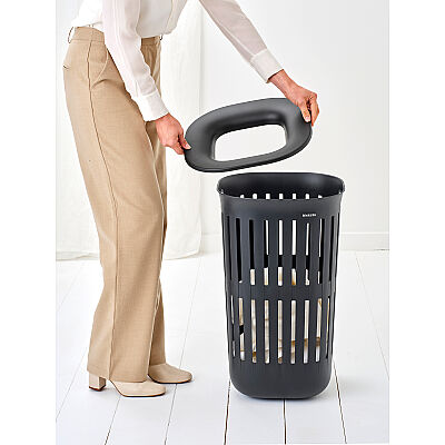 COLLECT-IT BLACK PLASTİK ÇAMAŞIR SEPETİ 55L - 4