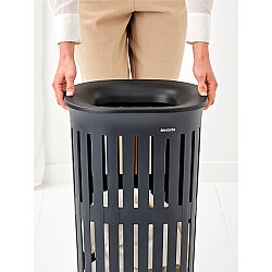 COLLECT-IT HI BLACK PLASTİK ÇAMAŞIR SEPETİ 55L - BRABANTIA (1)