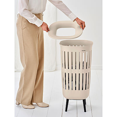 COLLECT-IT HI SOFT BEIGE PLASTİK ÇAMAŞIR SEPETİ 55L - 3