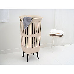 COLLECT-IT HI SOFT BEIGE PLASTİK ÇAMAŞIR SEPETİ 55L - BRABANTIA (1)