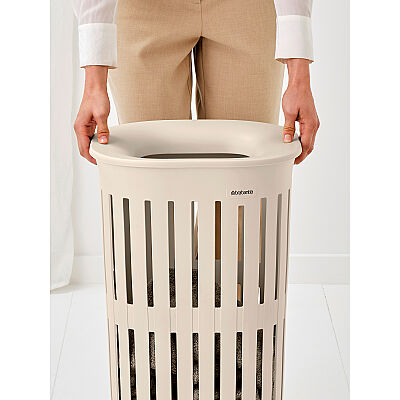 COLLECT-IT HI SOFT BEIGE PLASTİK ÇAMAŞIR SEPETİ 55L - 5