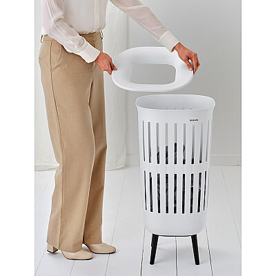 COLLECT-IT HI WHITE PLASTİK ÇAMAŞIR SEPETİ 55L - 4