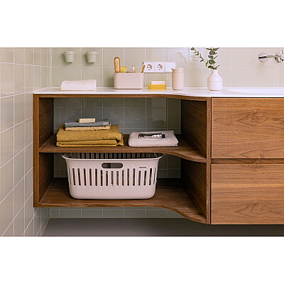 COLLECT-IT SOFT BEIGE PLASTİK ÇAMAŞIR SEPETİ 40L - 6
