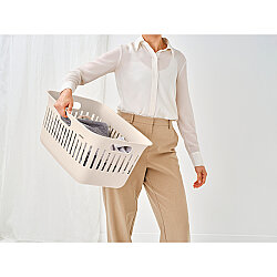 COLLECT-IT SOFT BEIGE PLASTİK ÇAMAŞIR SEPETİ 40L - 4