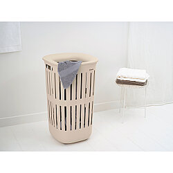 COLLECT-IT SOFT BEIGE PLASTİK ÇAMAŞIR SEPETİ 55L - BRABANTIA (1)