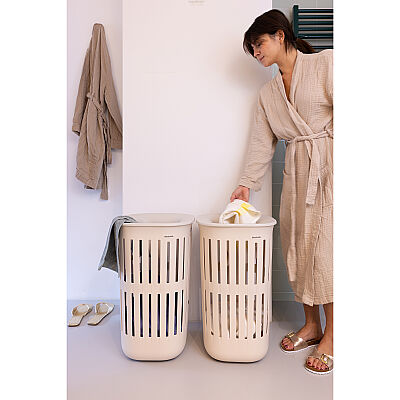 COLLECT-IT SOFT BEIGE PLASTİK ÇAMAŞIR SEPETİ 55L - 3