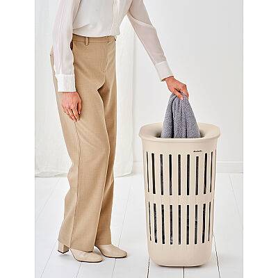 COLLECT-IT SOFT BEIGE PLASTİK ÇAMAŞIR SEPETİ 55L - 4