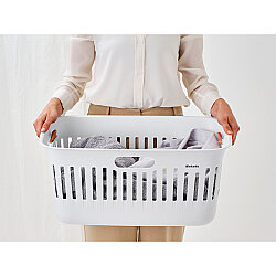 COLLECT-IT WHITE PLASTİK ÇAMAŞIR SEPETİ 40L - BRABANTIA (1)