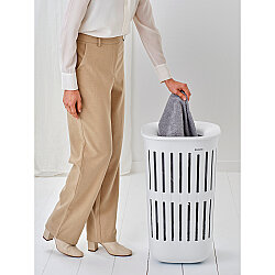 COLLECT-IT WHITE PLASTİK ÇAMAŞIR SEPETİ 55L - 4