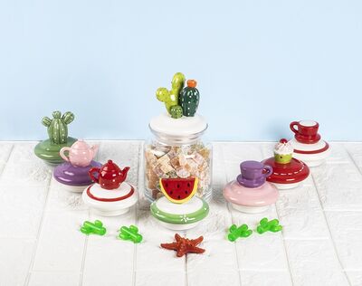 CUPCAKE SERAMİK KAPAKLI KAVANOZ 1085ML - 2