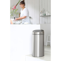 BRABANTIA - FPP MATT STEEL DOKUNMATİK ÇÖP KUTUSU 2 X 20 L (1)