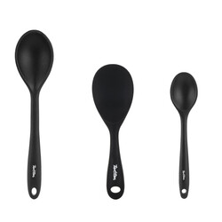 FÜME RENKLİ 3LÜ SİLİKON KAŞIK SETİ - Tantitoni