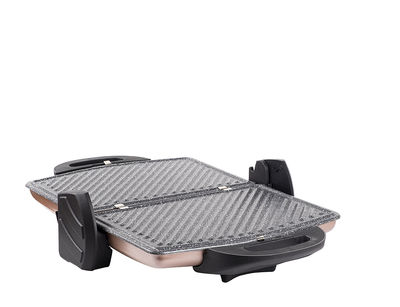 GRANİT WAFFLE VE DÜZ PLAKALI ROSE GOLD IZGARA VE TOST MAKİNESİ