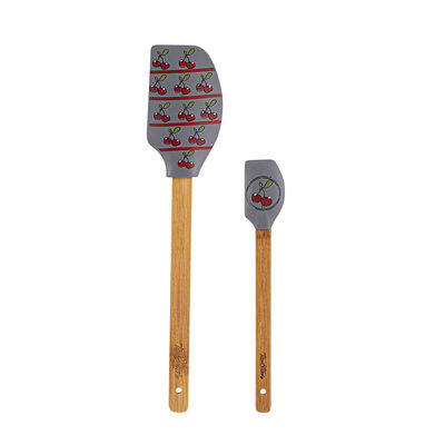 GRİ DESENLİ 2Lİ SİLİKON SPATULA SETİ