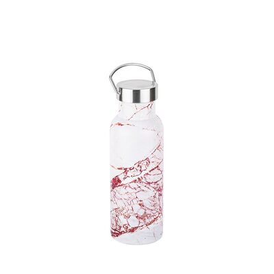 MERMER DESENLİ TUTACAKLI DESENLİ PASLANMAZ ÇELİK SU ŞİŞESİ 500ML - 1