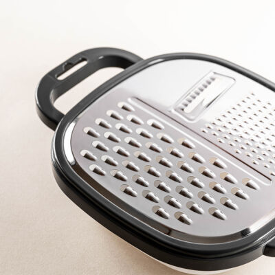 KAPAKLI DÜZ PASLANMAZ ÇELİK HAZNELİ RENDE - 2