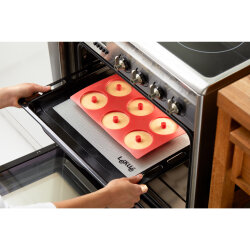 KIRMIZI SİLİKON 6LI DOUGHNUT KALIBI - 3