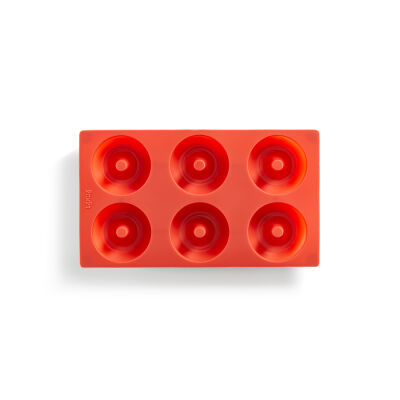 KIRMIZI SİLİKON 6LI DOUGHNUT KALIBI - 1
