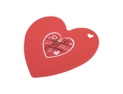 KIRMIZI KALP ŞEKİLLİ NİHALE 17.8X20CM - TANTİTONİ