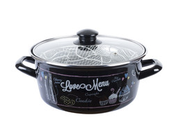 LOVE MENU EMAYE KIZARTMA TENCERESİ 28CM - Tantitoni