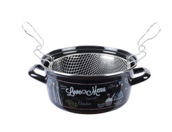 LOVE MENU EMAYE KIZARTMA TENCERESİ 28CM - Tantitoni (1)