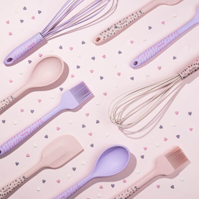 LOVE YAZILI SİLİKON MOR 4LÜ BÜYÜK HAZIRLIK SETİ - 2