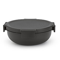 MAKE TAKE DARK GREY PLASTİK BÖLMELİ YEMEK TAŞIMA TABAĞI 1.3L - Brabantia