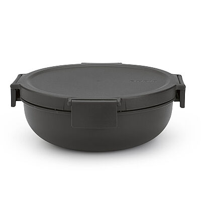 MAKE TAKE DARK GREY PLASTİK BÖLMELİ YEMEK TAŞIMA TABAĞI 1.3L - 1