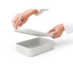 MAKE TAKE LIGHT GREY PLASTİK BÜYÜK BOY YEMEK TAŞIMA KABI 2L - Brabantia (1)