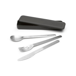 MAKE&TAKE DARK GREY 3 PARÇA TAŞINABİLİR ÇATAL BIÇAK SETİ - 1