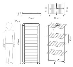 MATT BLACK HANGON TOWER ÇAMAŞIR KURUTMA ASKISI-30 METRE - 7