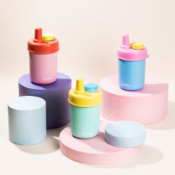 MAVİ 2Sİ 1 ARADA KAPAKLI TERMOS BARDAK 480ML - 7