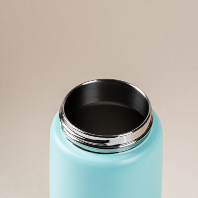 MAVİ PASLANMAZ ÇELİK ÇİFT ASKILI TERMOS 420ML - 3