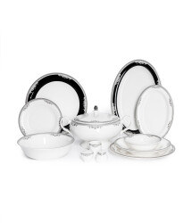 MAXX DORIA PALACE SILVER NAGI 12 KİŞİLİK 72 PARÇA YEMEK TAKIMI - 1
