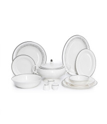 MAXX DORIA PALACE SILVER PAISLEY 12 KİŞİLİK 72 PARÇA YEMEK TAKIMI - 1