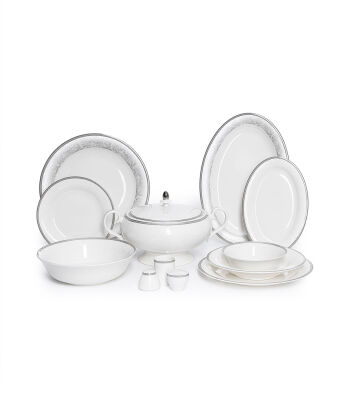 MAXX DORIA PALACE SILVER PAISLEY 12 KİŞİLİK 72 PARÇA YEMEK TAKIMI - 1