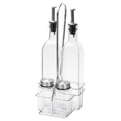 METAL STANDLI 4LÜ CAM SOSLUK SETİ 500ML/80ML - Tantitoni