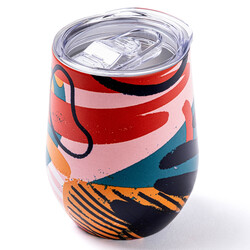 MIXED DESENLİ PASLANMAZ ÇELİK TERMOS BARDAK 350ML - 